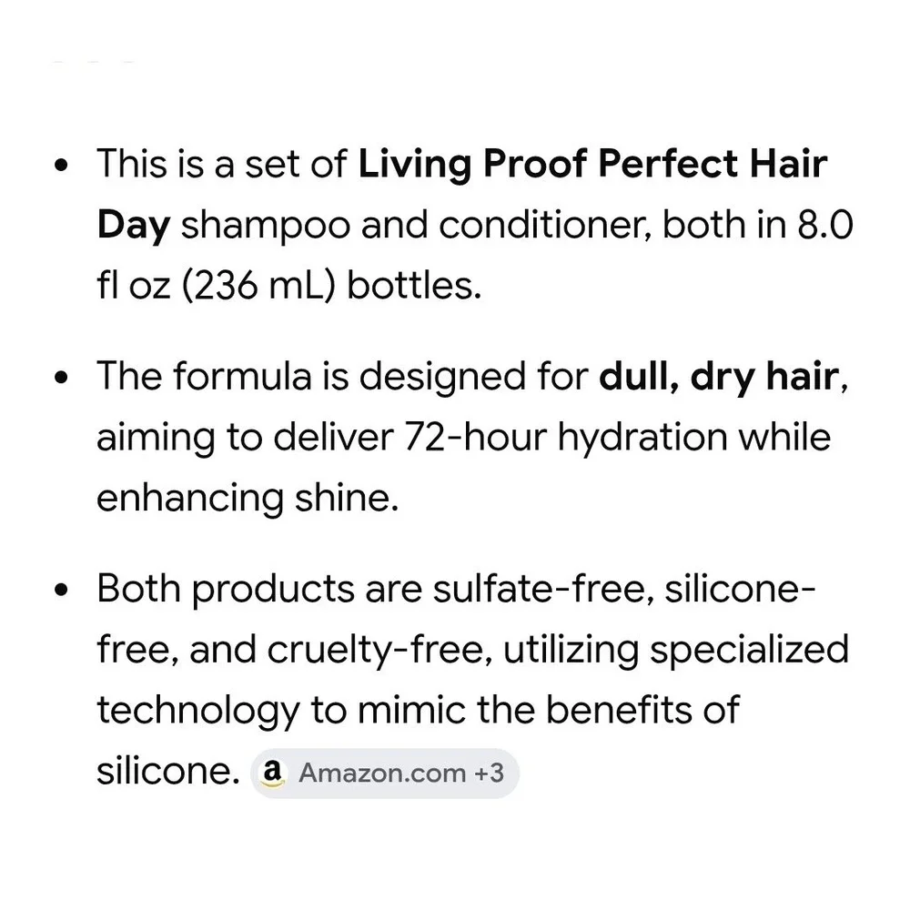 Living Proof Perfect Hair Day Shampoo & Conditioner Set – 8 oz Each – $72 MSRP